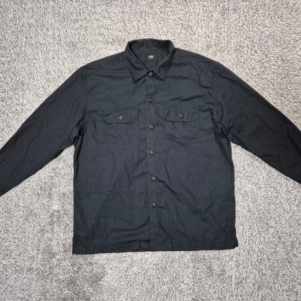 유니클로 남성 워크셔츠 네이비 L