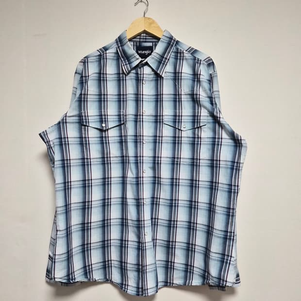 랭글러Wrangler 체크 웨스턴 셔츠 XL - S393