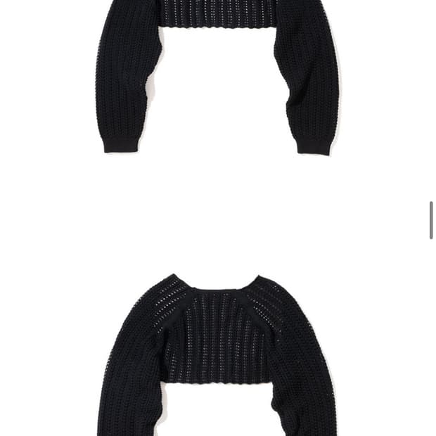 로씨로씨 Crochet Knit Bolero [BLACK]