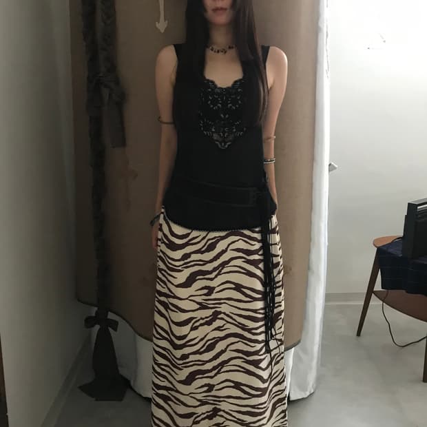 vintage pattern maxi skirt 
