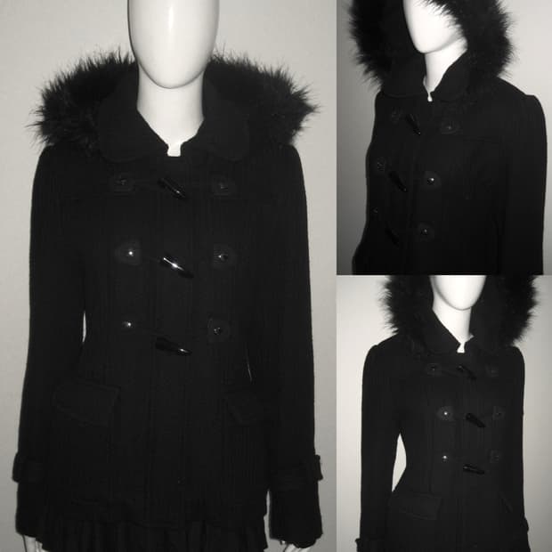 GUESS 게스 퍼 후드 떡볶이 코트 자켓