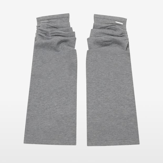 [새상품] 미세키서울 셔링 니트 레그워머 그레이