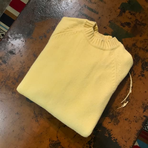 자크뮈스 라이트 옐로 헤비 울 포켓 니트 여성 44 55 사이즈 