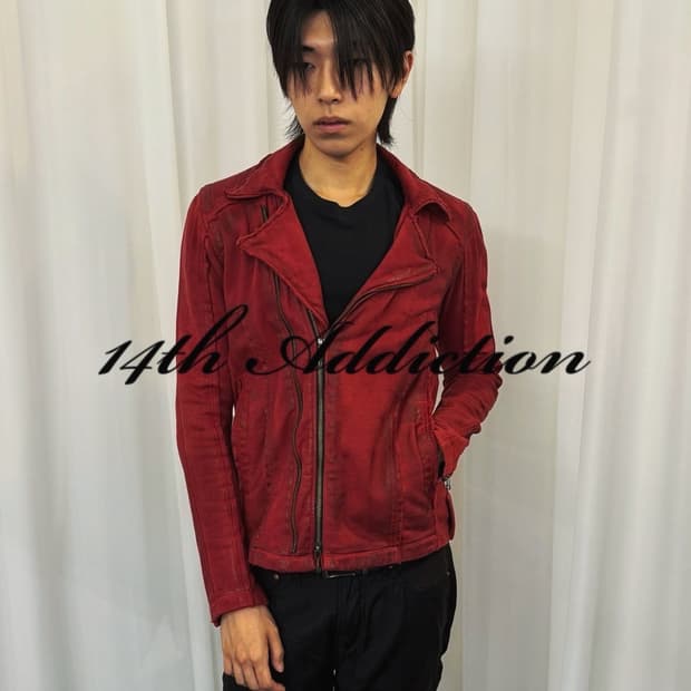 14th Addiction Distressed moto jacket