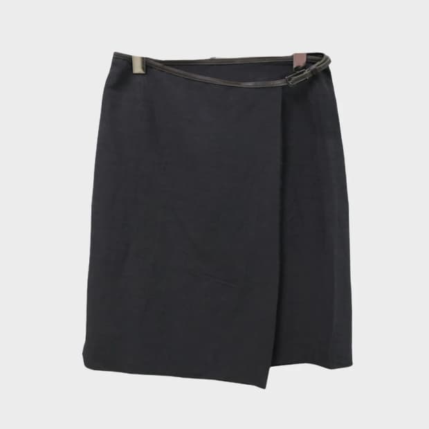 아르마니 실크 혼방 랩 스커트 54405