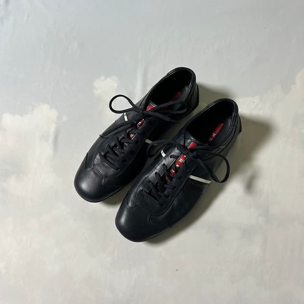 Prada sports leather sneakers