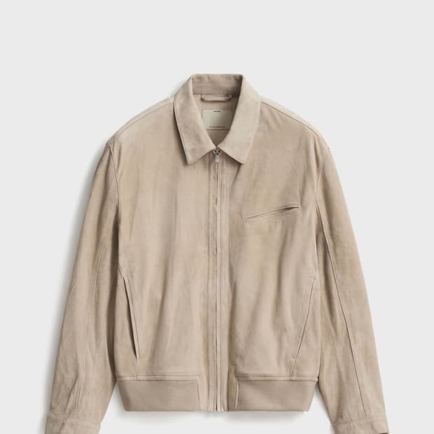 [3] 포터리 고트 스킨 스웨이드 자켓 베이지