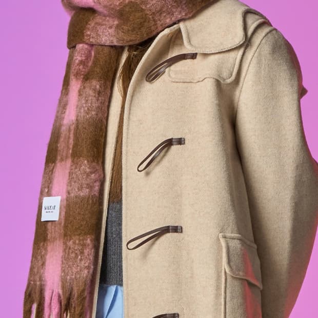 자라 브라운 핑크 목도리