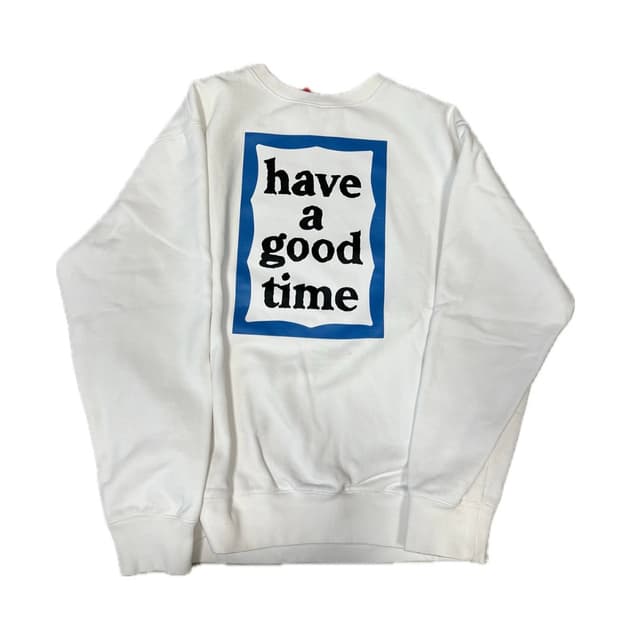 해브어굿타임 맨투맨 화이트