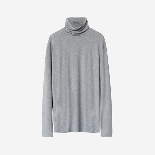 폴리테루 터틀넥 그레이 4size