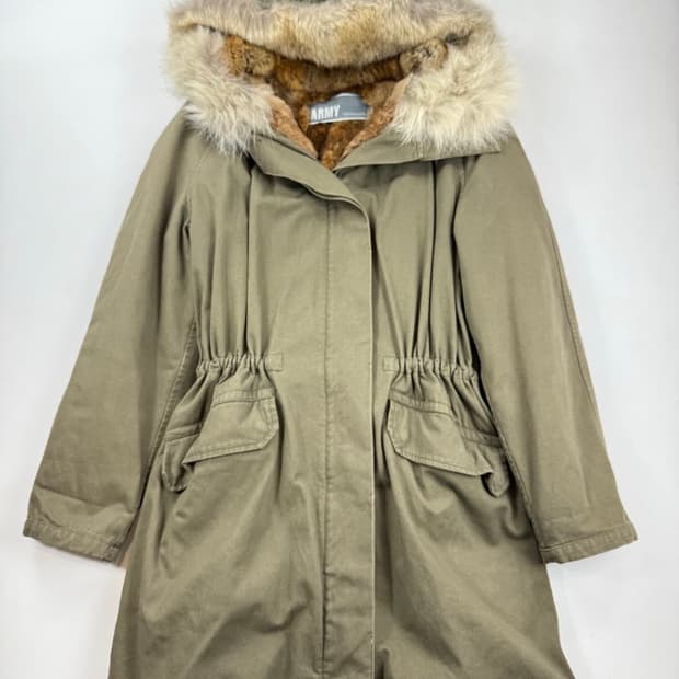 Yves salomon 이브살로몬 아미 코요테퍼 천연모피야상