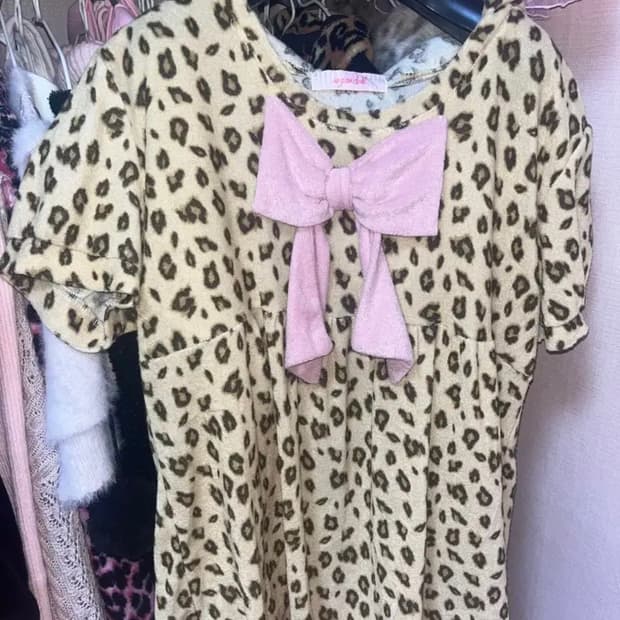 Sugar doll 슈가돌 레오파드 갸루파자마 후드티 네코미미