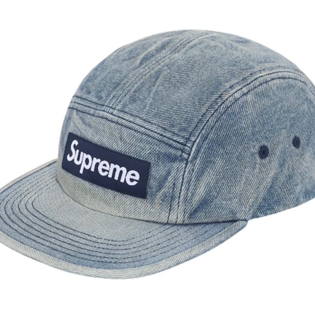 슈프림 워시드 치노 트윌 캠프캡 데님 - 25FW