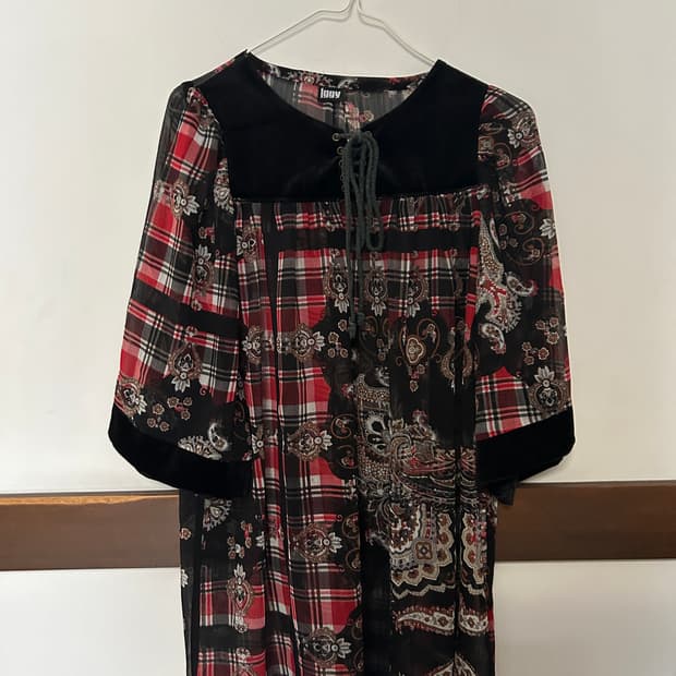 체크 미니 원피스 