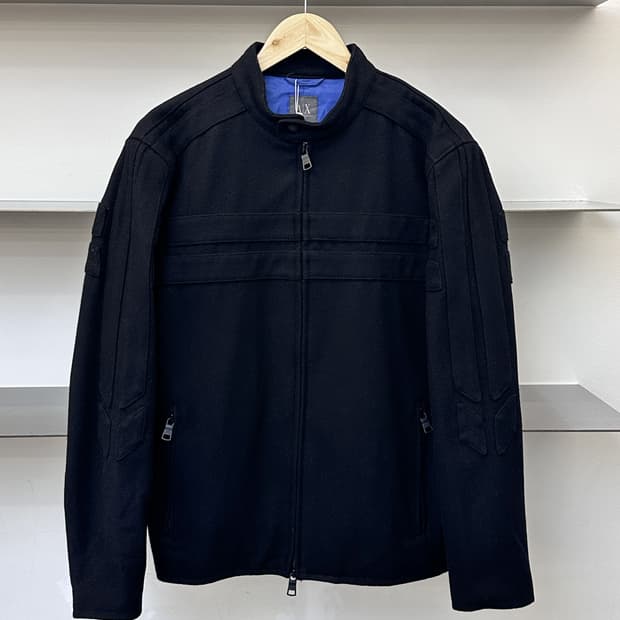 아르마니 익스체인지 투웨이 패널 울 자켓