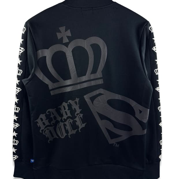 JPN 베이비돌X슈퍼맨 Y2K 레터링 져지2545