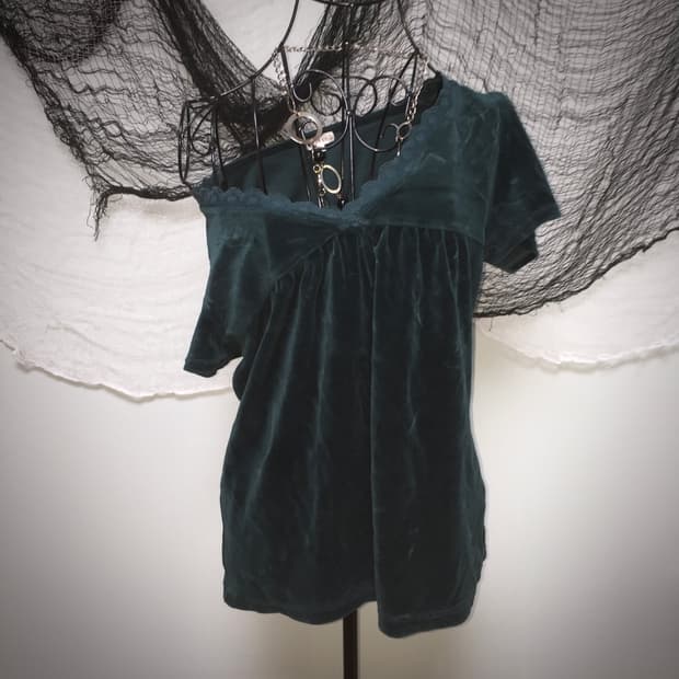 3can4on velvet mori lace T