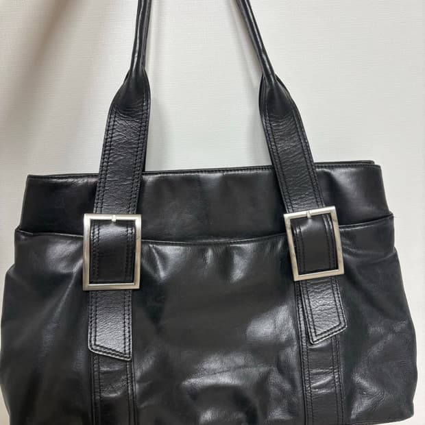 케네스콜 블랙 가죽 숄더백 (가죽가방