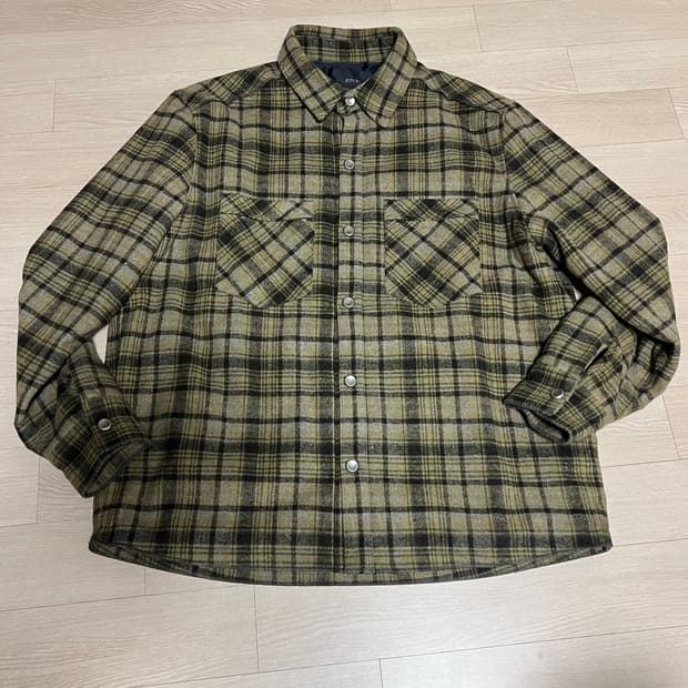 ETCE 헤비 울 퀄팅 자켓 그린 M (체감 L~XL)