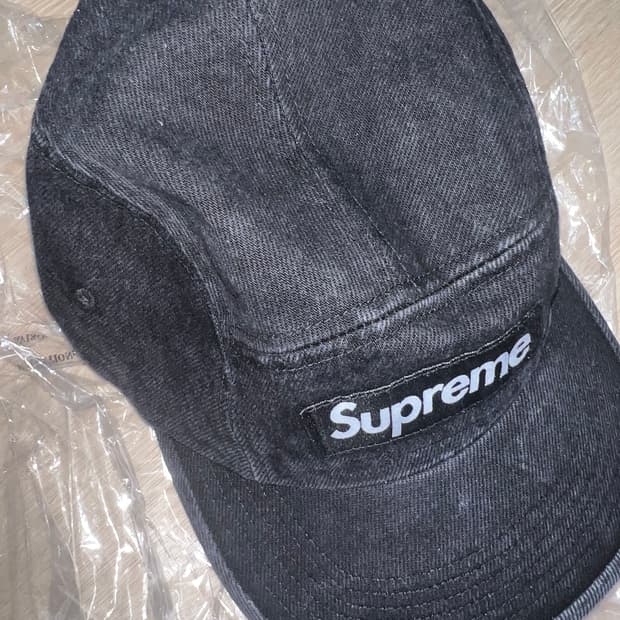 슈프림 데님 캠프캡 블랙 23ss