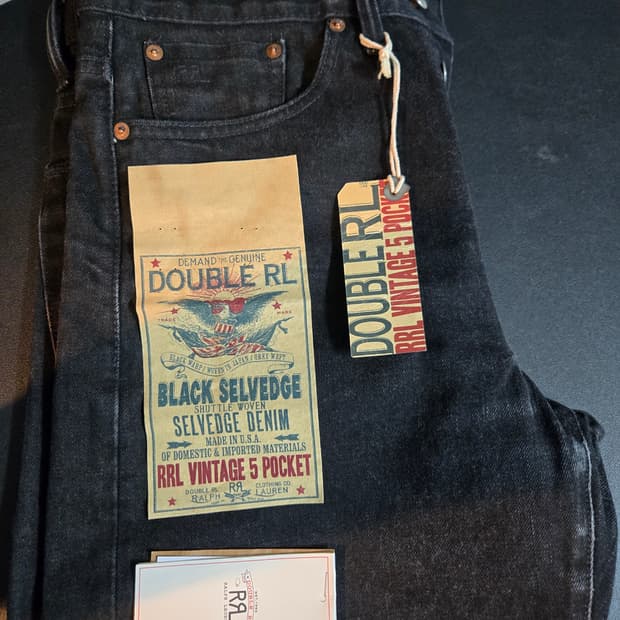 RRL Vintage 5-Pocket Black Selvedge 데님