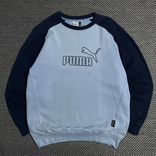 00s 푸마 올드스쿨 배색 박시핏 스웻 맨투맨o 5381