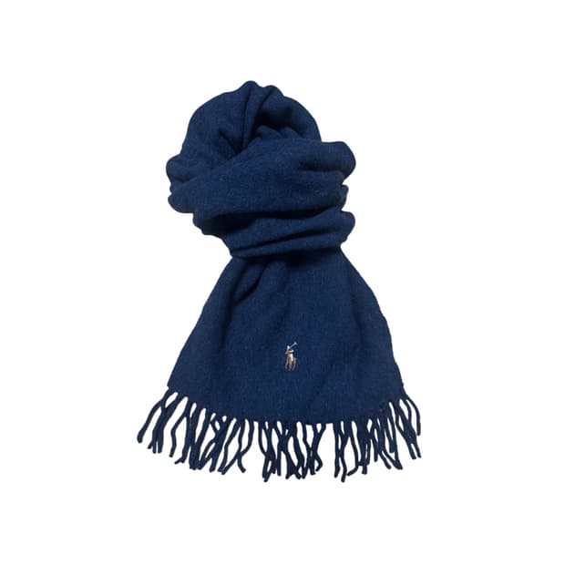 폴로 랄프로렌 램스 울 블루네이비 머플러 목도리