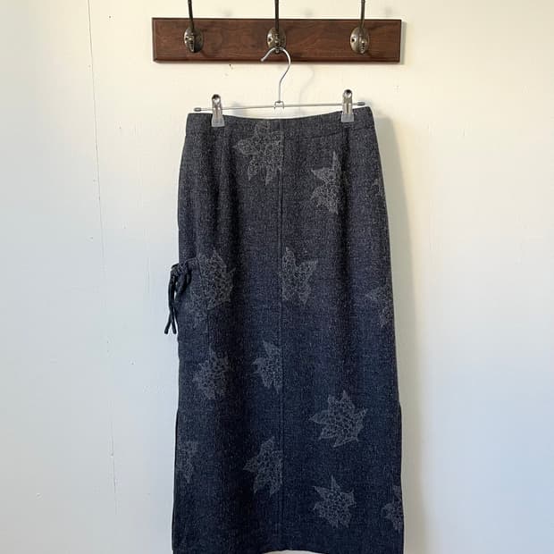 KOOS 로브 밴딩 울 스커트