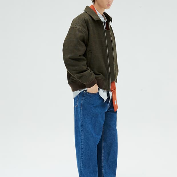 홀리선 메이너 트위드 블루종 / 올리브/ M