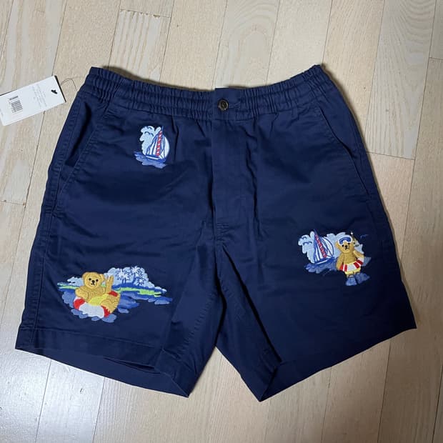폴로 랄프 로렌 클래식 핏 폴로 베어 프렙스터 숏팬츠