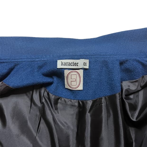 [L] 카락터 울 블루종 블루