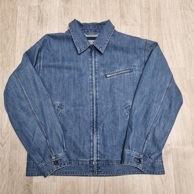 유니클로 데님 집업 블루종 XL