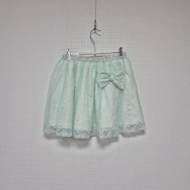 리즈리사 러블리 히메갸루 리본브로치 스커트 민트블루