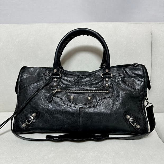 [A 정품] 발렌시아가 시티 모터백 파트타임 블랙