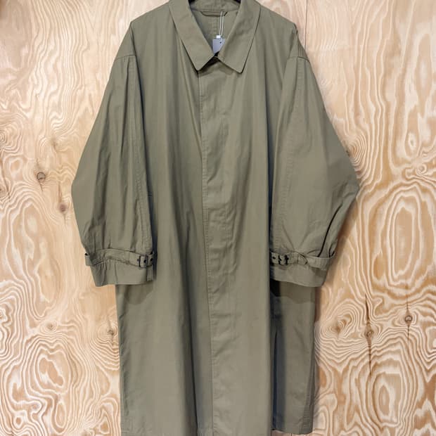 Linea Domizia 백 로프 발마칸 코튼 롱코트