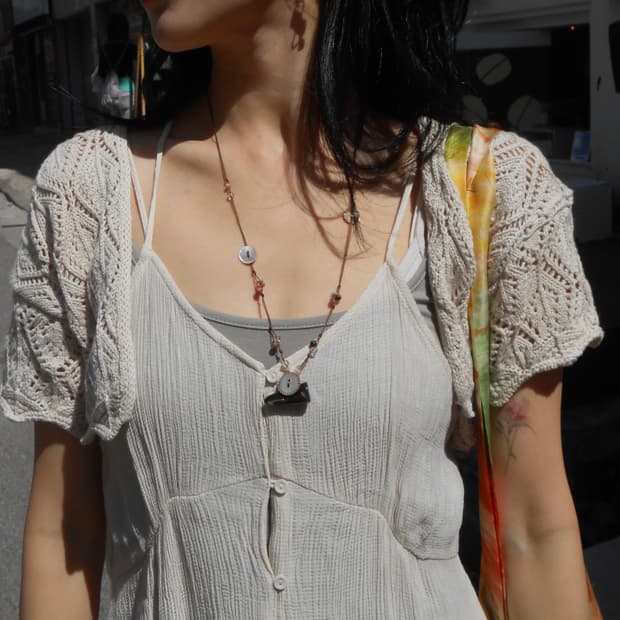 STILE BENETTON 베이지 볼레로 가디건