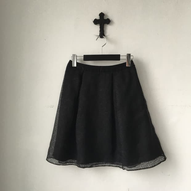 Pattern point organza mood skirt