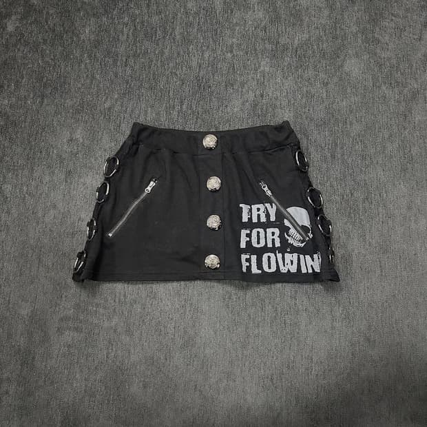 Punk side ring short skirt 