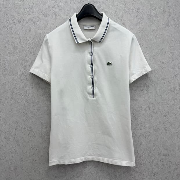 90 라코스테 여자 슬림핏 반팔 카라티