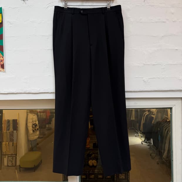 Armani 아르마니 스트라이프 핀턱 트라우저 슬랙스 50