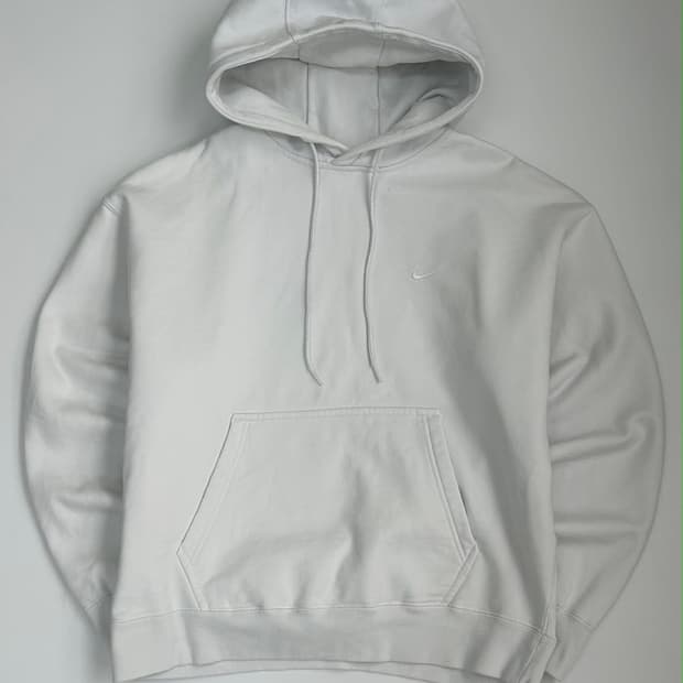 [XL] 나이키 NRG 화이트 스우시 스웻 셔츠 후드티