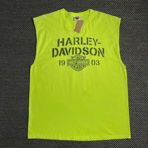 할리데이비슨 빅로고 올드스쿨 박시핏 슬리브리스o 4890