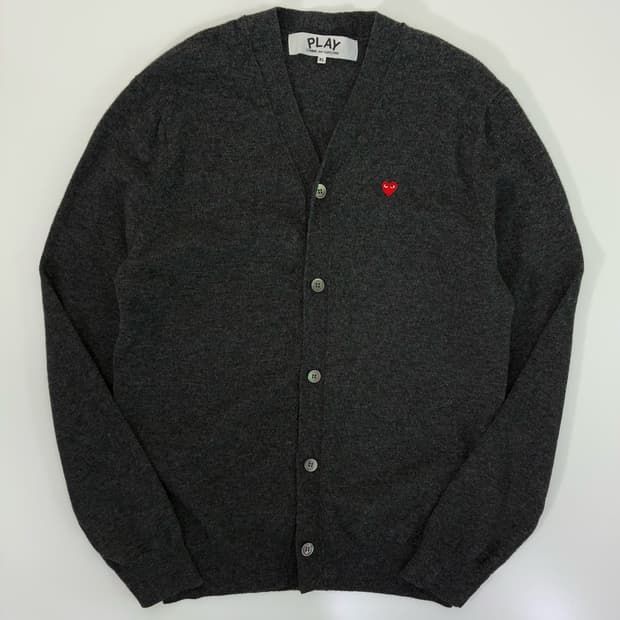 Comme des Garçons  꼼데가르송 미니하트 자수 차콜 울 가디