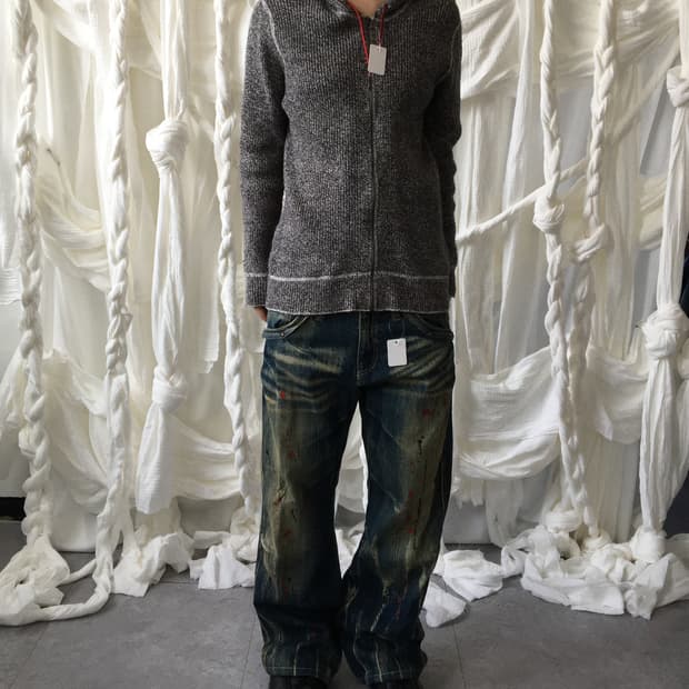 Gap ribbed hood zip up