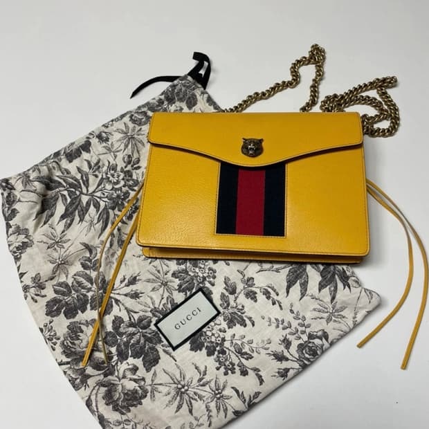 구찌 주미 체인백 옐로우 금장