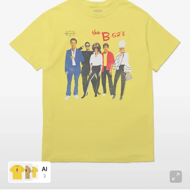 슬로피세컨즈 The B 52s  옐로우 반팔티