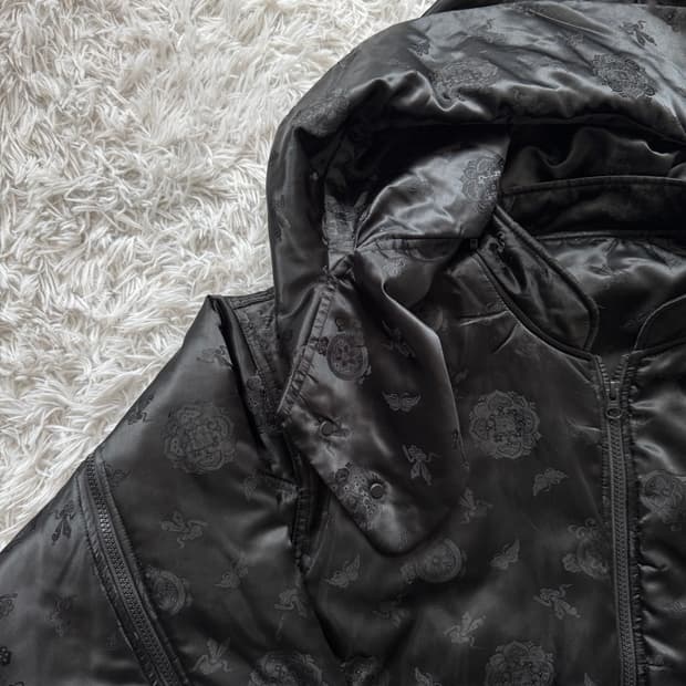 SEDKWOON YOON 빈티지 나일론 블루종 항공자켓 디자이너 XXL