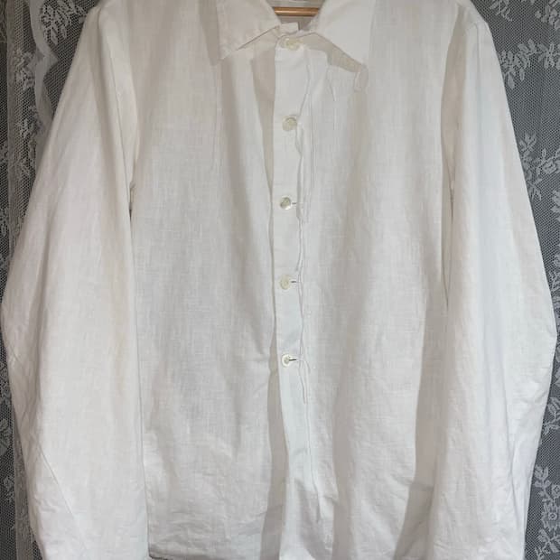 Raw Cut Linen Shirts White (Tailor Made)
