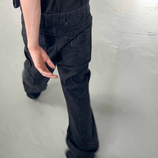 플라스틱 프로덕ㅌMPa CALF POCKET PANTS (BLACK) m