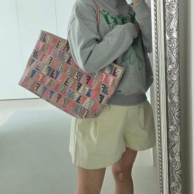 FENDI 펜디 정품 FF 멀티컬러 쇼퍼백 숄더백 멀티주카 보부상백
